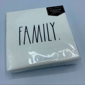 Rae Dunn Paper Napkins - 10x10 - FAMILY - Qty 40